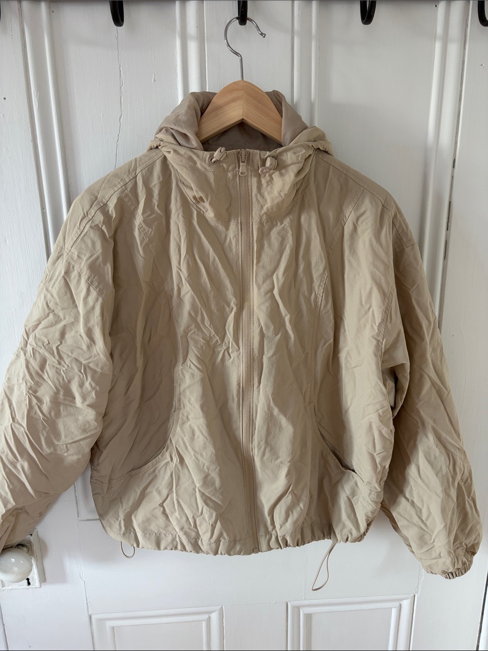Old Navy Light Beige Active Hooded Jacket